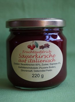 Fruchtaufstrich Sauerkirsche auf italienisch