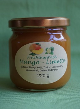 Fruchtaufstrich Mango-Limette