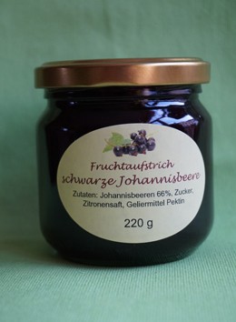 Fruchtaufstrich schwarze Johannisbeere