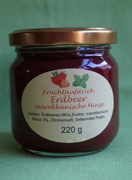 Fruchtaufstrich Erdbeer - Minze